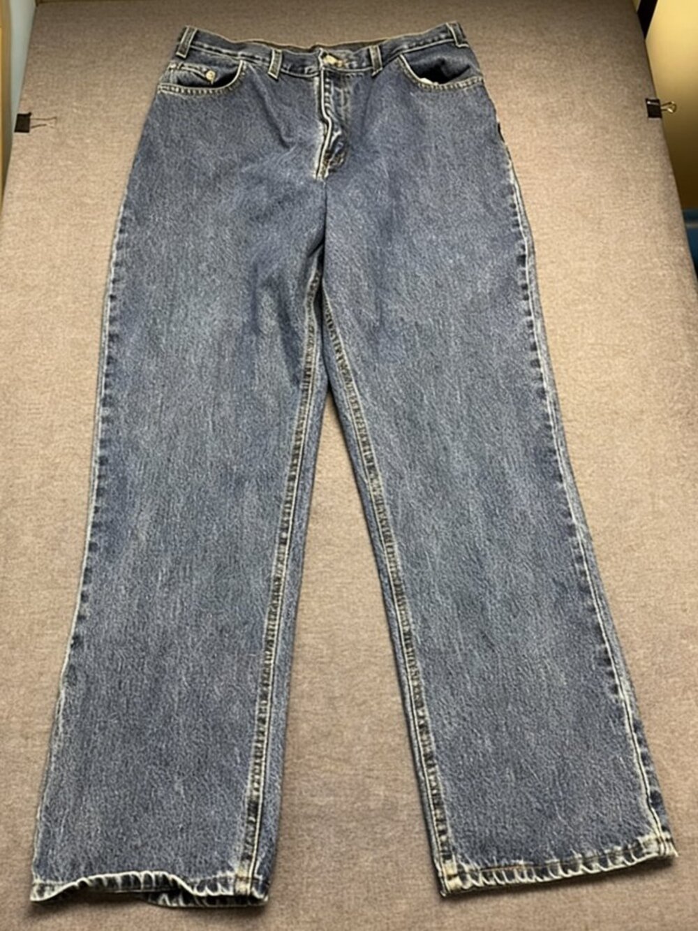FADED GLORY Jeans Co. Men's Jeans Size 36x30 Blue Relaxed Straight Leg Cotton